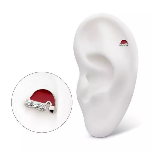 Titanium Gemmed Santa Hat Top