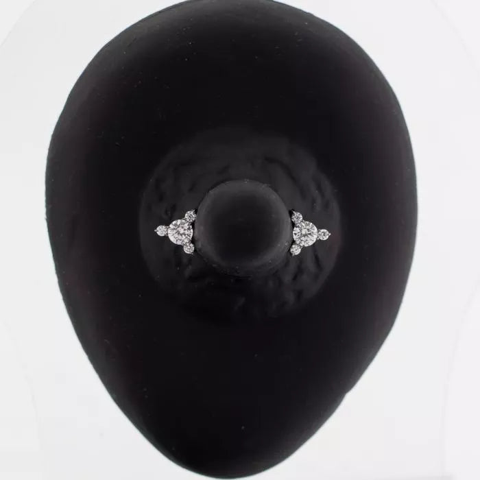 Titanium Internally Threaded Trinity Nipple Bar