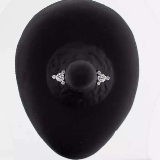 Titanium Internally Threaded Trinity Nipple Bar