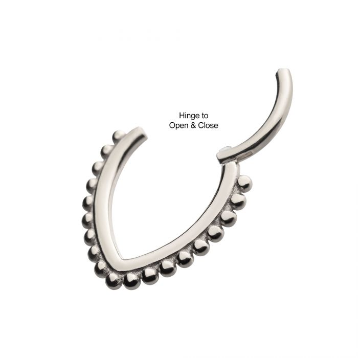 Beaded Tear Drop Front Facing Clicker