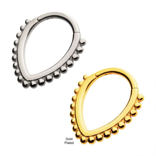 Beaded Tear Drop Front Facing Clicker