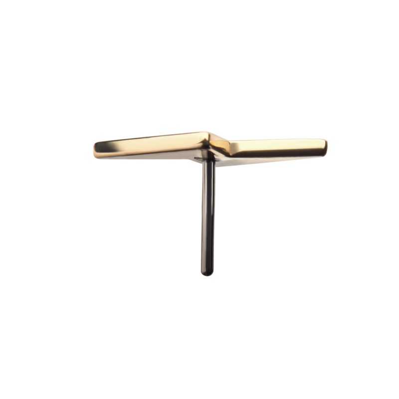 14k Threadless Yellow Gold Lightning Bolt V1