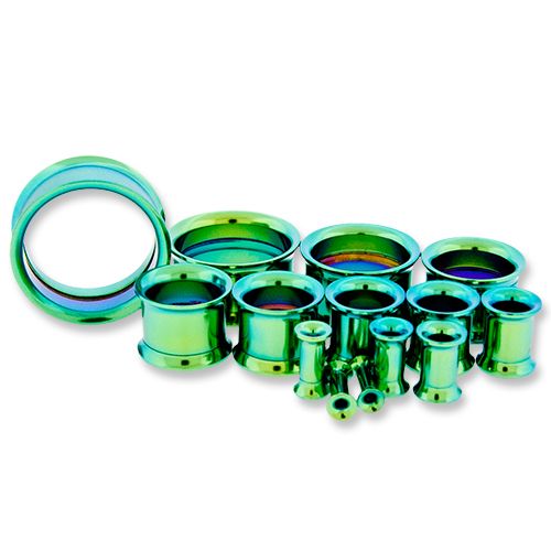 Green Anodized Internally Threaded Tunnel
