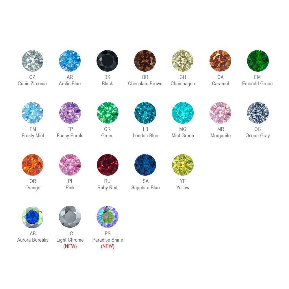 Threadless Bezel Set Gem Ends