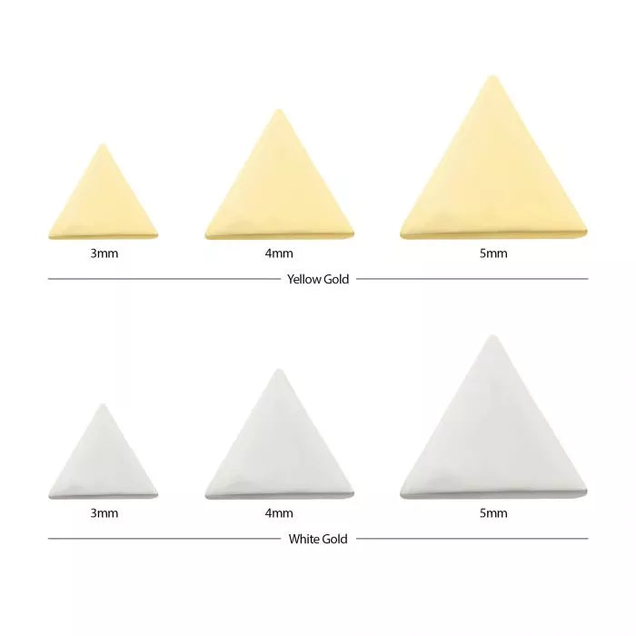 14k Threadless Triangle Top