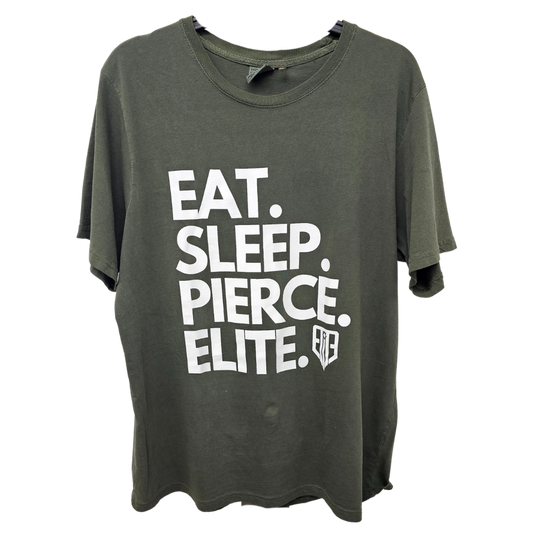 EAT SLEEP PIERCE ELITE Olive T-Shirt