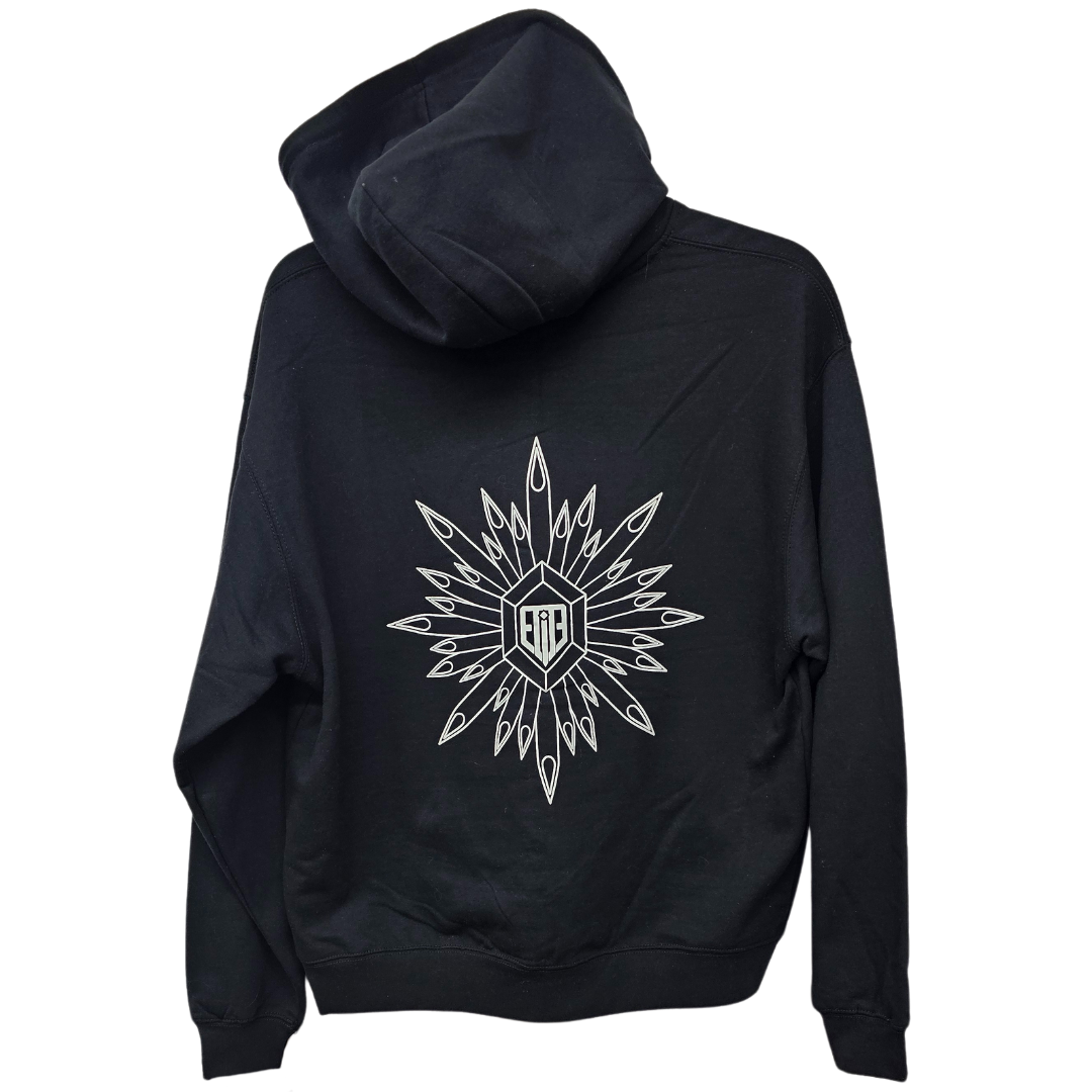 Black Needle Flower Hoodie