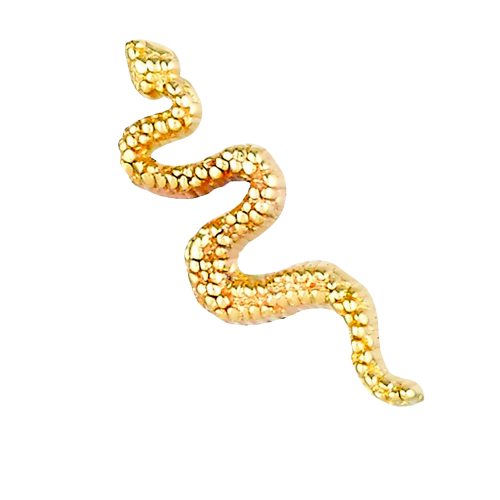 14k Gold Threadless Snake Top