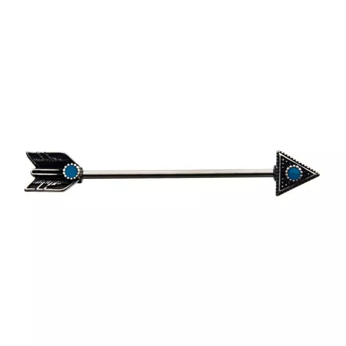Turquoise Arrow Industrial Barbell