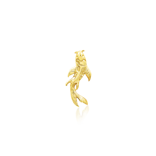14k Gold Threadless Koi Fish Top