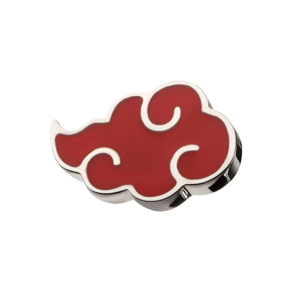 Titanium Threadless Enamel Naruto Shippuden Akatsuki Cloud Symbol Top