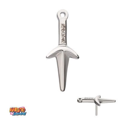 Titanium Threadless Naruto Shippuden Kunai Knife Top