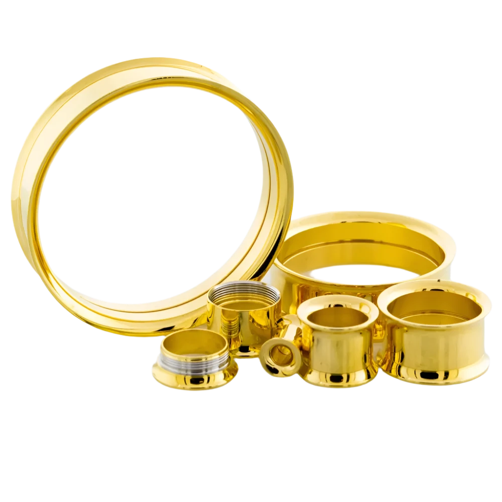 Gold PVD Coated Internally Threaded Tunnel