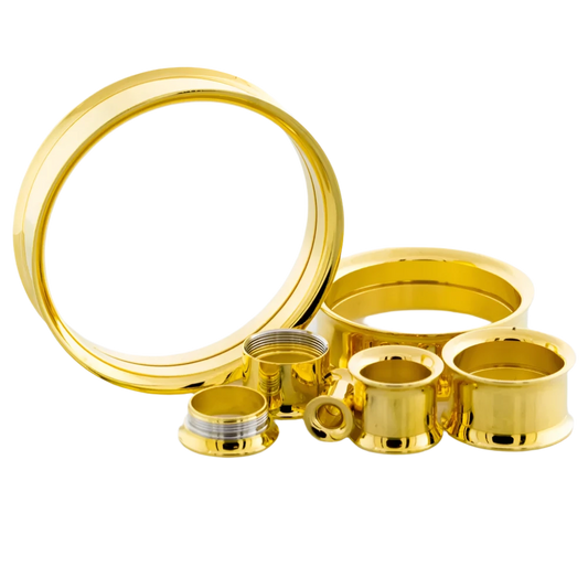 Gold PVD Coated Internally Threaded Tunnel