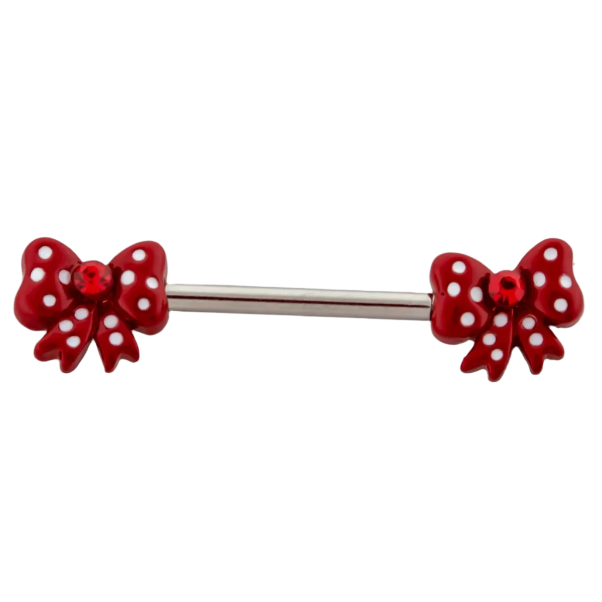 Polka Dot Bow Nipple Barbell