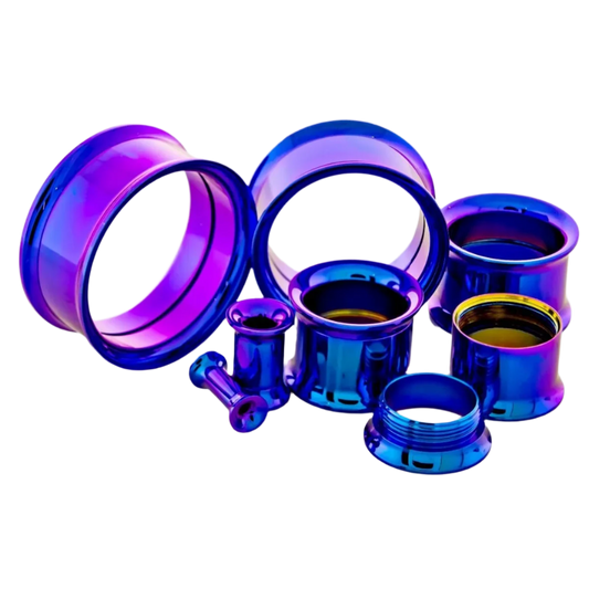 Blurple Anodized Internally Threaded Tunnel