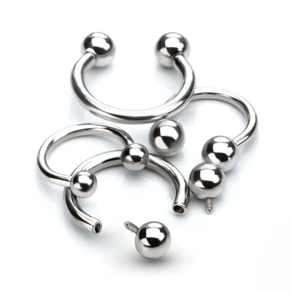 16g - 8g Titanium Internally Threaded Basic Circular Barbells