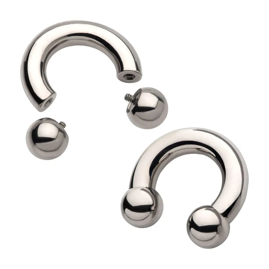 Titanium Internally Threaded Big Gauge Circular Barbells