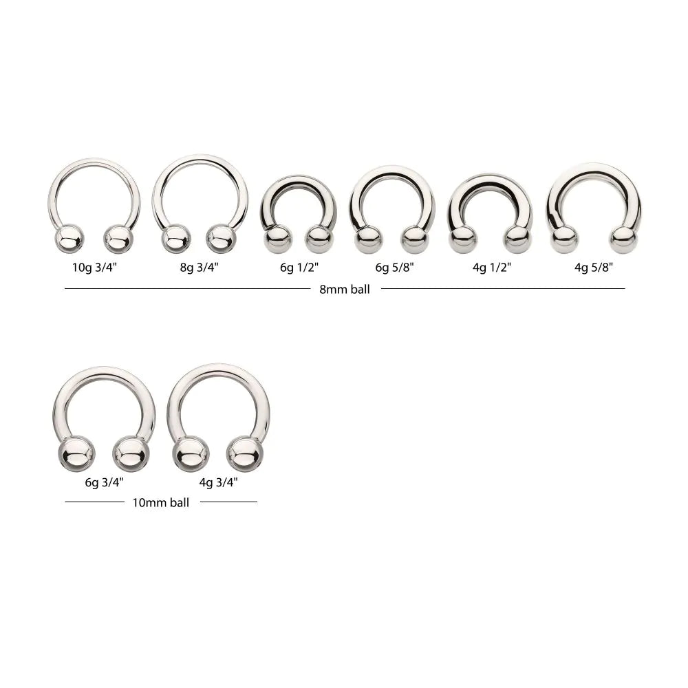 Titanium Internally Threaded Big Gauge Circular Barbells