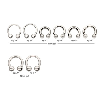 Titanium Internally Threaded Big Gauge Circular Barbells