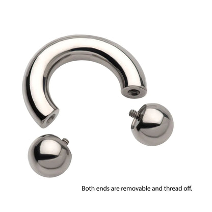 Titanium Internally Threaded Big Gauge Circular Barbells