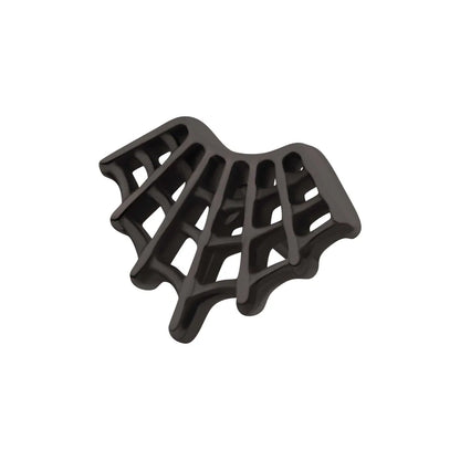 Black PVD Titanium Threadless Fan Shape Spiderweb Top