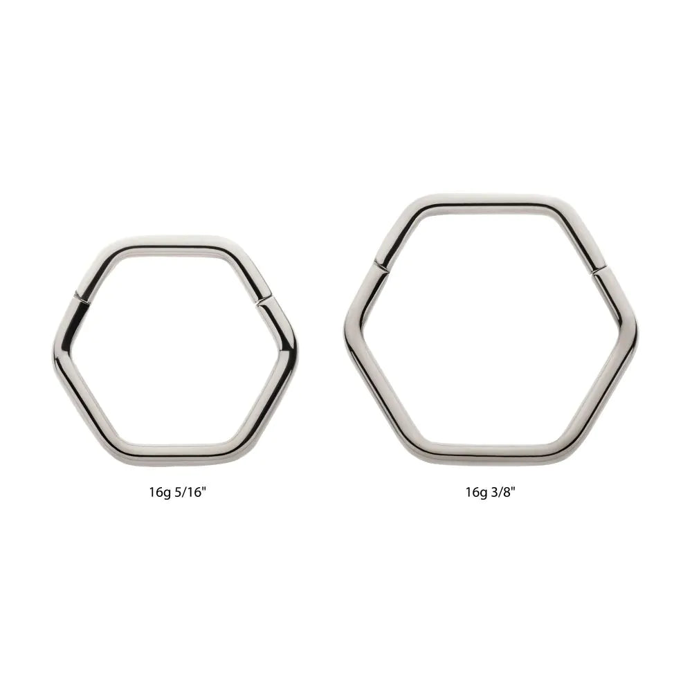 Hexagon Shape Titanium Front Facing Hinged Segment Clicker