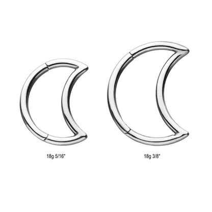 Titanium Crescent Moon Hinged Segment Clicker