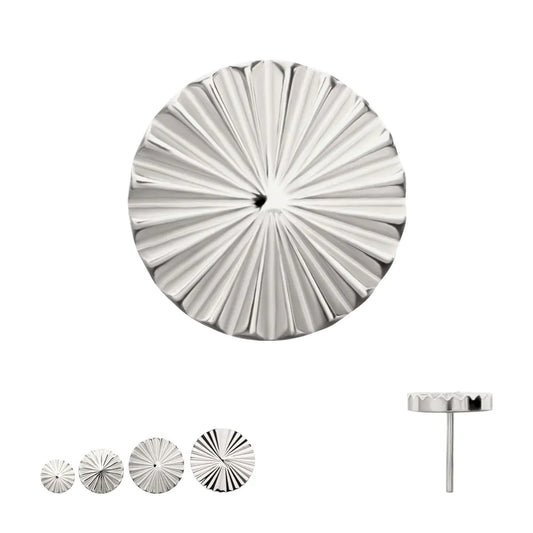 Titanium Threadless Corrugated Round Top