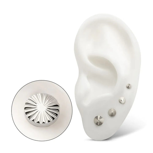 Titanium Threadless Corrugated Round Top