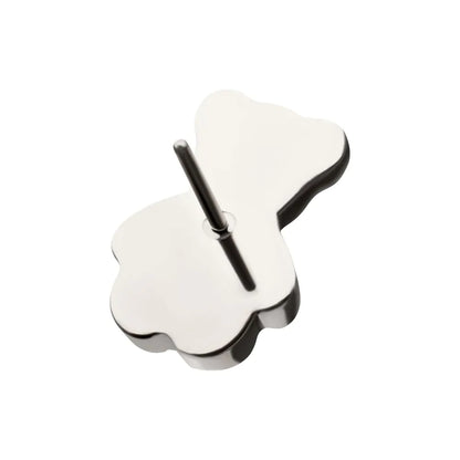 Titanium Threadless Prong Set Gem Teddy Bear Top