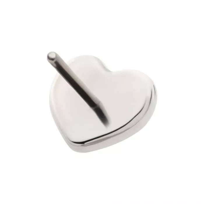 Titanium Threadless Puffed Heart Top – Elite Body Piercing