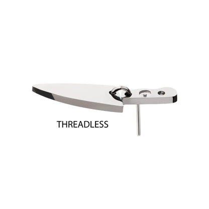 Titanium Threadless Knife Top with Bottom Blade Dangle