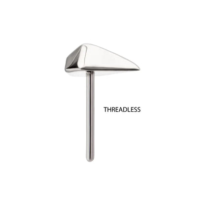 Titanium Threadless 3D Diamond Shape Top