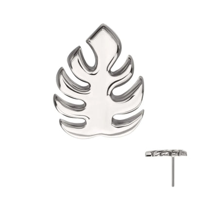Titanium Threadless Monstera Leaf Top